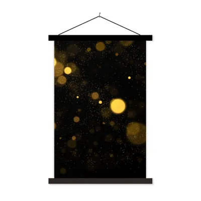 Produktbild von MuchoWow® Textilposter Gold - Abstrakt - Luxus - Schwarz 40x60 cm mit schwarzem Rahmen - Wanddekorationen