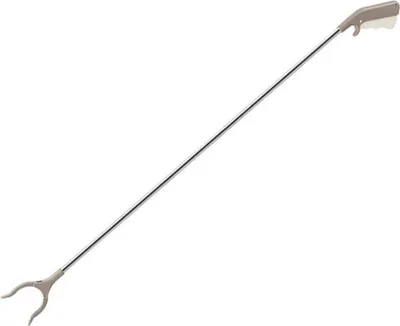 Produktbild von Greifzange extra lang für Müll | Greifhilfe [100 cm] - Müllzange aus Edelstahl und Kunststoff für Senioren | praktischer Abfallsammler | Handgreifer - Müllsammler | Greifarm | robuste Müllsammelzange