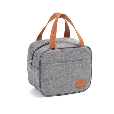 Produktbild von Lunchtasche, mehrschichtig, große Kapazität, verdickt, wasserdicht, wärmespeichernd, mit Griff, tragbar, für Lebensmittel, Picknick, Thermotasche, Bürobedarf