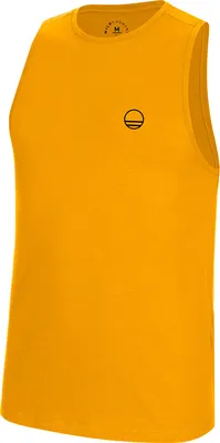 Gelbes Tanktop für Herren von Wild Country; Modell "Spotter Tank"; ohne Ärmel; schlichtes Design mit kleinem Logo.