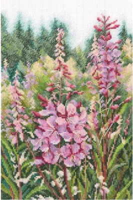 Productafbeelding van RTO Set voor kruissteek, "Vlasbloemkaarsen", telpatroon, 17x24,5 cm