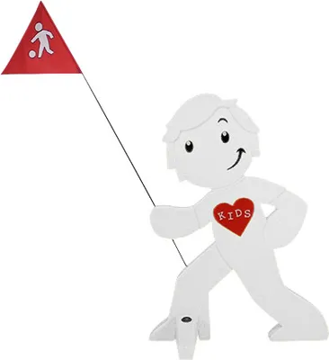 Produktbild von StreetBuddy - Warnfigur, Warnaufsteller, Warnschild für Kindersicherheit (Weiß)
