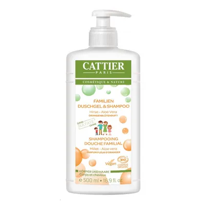 Obrázek produktu pro Familien Duschgel & Shampoo - Hirse Aloe Vera Orange 500ml