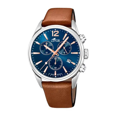 Produktbild von Lotus Herren Uhr Armbanduhr Leder braun Chronograph 18691/2
