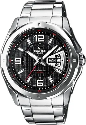 Produktbild von Herrenuhr Casio Edifice EF-129D-1AVEF, Edelstahlgehäuse, Edelstahlarmband, Datumsanzeige, 10 Bar Wasserdicht, Gehäusebreite 45mm
