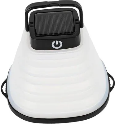 Zdjęcie produktu dla Lampa LED zasilana energią słoneczną – składana – lampa kempingowa – lampa LED z możliwością ładowania – do kempingu, wędrówek i sytuacji awaryjnych – czarna