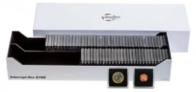 Produktbild von Intercept Box Q 100 für 100 QUADRUM-Münzkapseln bzw. ca. 300 Münzrähmchen