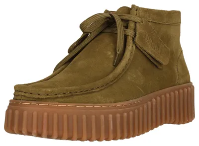 Produktbild von CLARKS Schnürstiefelette Torhill Moss mit gerippter Außensohle 3227 Olive Suede 39
