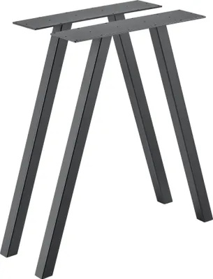Produktbild von 2x rama stołu rama nogi stołu podstawa stołu prowadnice 50/70x12x72cm stal [en.casa]