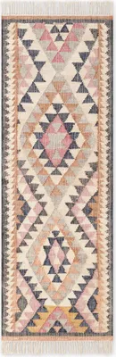 Produktbild von Elle Decoration Roya Afghan Kelim Teppich Parsa Creme Multifarben