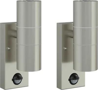 Immagine prodotto di Lampada da Parete Esterna 2 pcs Argento 7 x 10 x 22 cm