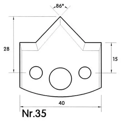 Immagine prodotto di BRÜCK UNI - Lama profilata n. 35 HSS | 36335