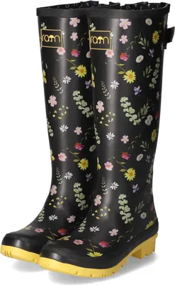 Produktbild von Rajn Damen Gummistiefel FLOWERS Schwarz Synthetik Größe: 39