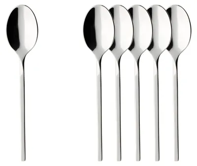 Immagine prodotto di Villeroy & Boch Advantage set di 6 cucchiaini da espresso NewWave in acciaio inox argento/platino 1263380180