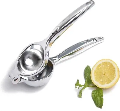 Image de Presse-agrumes manuel pour citrons et citrons verts, haute qualité, lavable au lave-vaisselle, en acier inoxydable