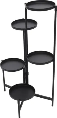Immagine prodotto di Supporto per piante, design a 5 livelli, elevata capacità di carico, nero