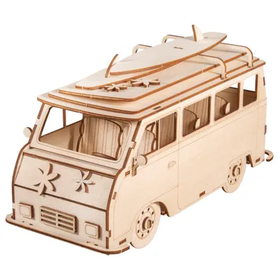 Produktbild von Holzbausatz "Campingbus", 77-tlg.