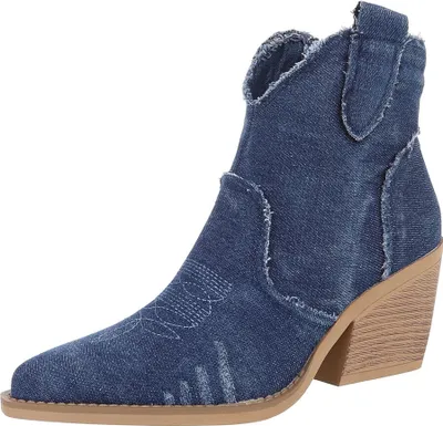 Produktbild von Ital-Design Damen Stiefeletten Denimoptik Western- & Bikerboots 88843815 Blau Gr. 36