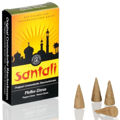 Produktbild von Crottendorfer Räucherkerzen - Santali Pfeffer-Zitrus von Crottendorfer
