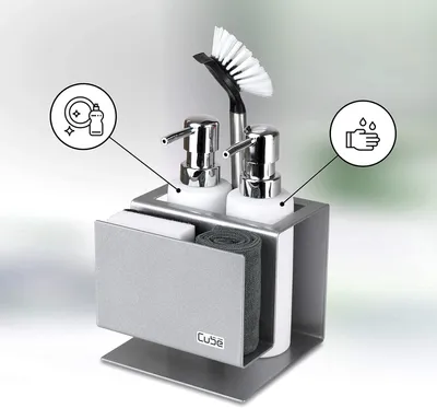 Immagine prodotto di Organizer impilabile per frigorifero Transpapier a 5 scomparti, trasparente, per cucina, frigorifero e armadi
