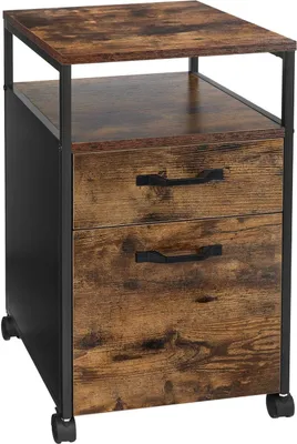 Produktbild von Songmics Aktenschrank mit Rollen, 2 Schubladen, Schwarz