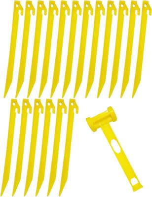 Produktbild von Zeltpflöcke 35 cm, extra lange Kunststoff, 18 Stück, robustes Design, für Camping