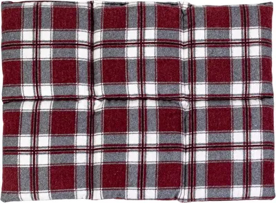 Produktbild von Johanniskernkissen groß 40x30cm 6-Kammer - Flanell karo-rot - Wärmekissen Körnerkissen für Mikrowelle und Backofen - Johanniskern Kissen 30x40 - Flanell karo-rot