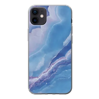 Produktbild von MuchoWow® Handyhülle Schutzhülle Hülle für iPhone 12 mini Natursteine - Lila - Mineralien Silikon Softcase Handy Hülle - Bild