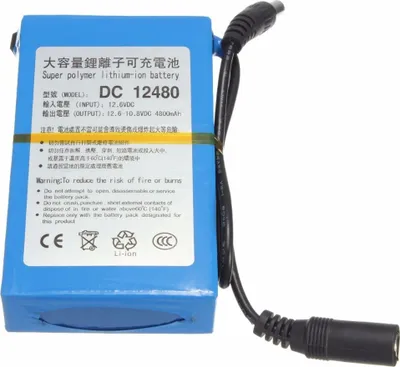 Produktbild von DC 12V 4800mAh Batterie Wiederaufladbare Tragbare Leistung Li-Ion Akku für LED-Leuchtstreifen, CCTV-Kameras, etc