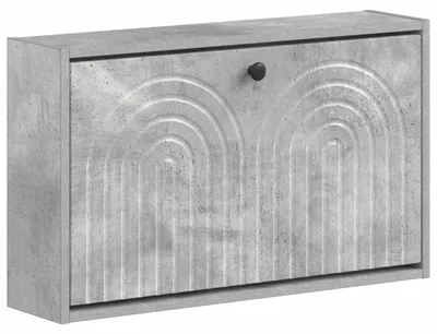 Produktbild von vidaXL Wandmontierter Schuhschrank ALKMAAR 71 x 17 x 43 cm Betongrau