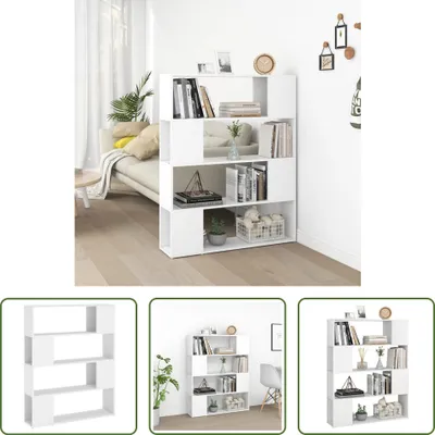Obrázek produktu pro The Living Store Regálová knihovna Room Divider White 100x24x124 cm