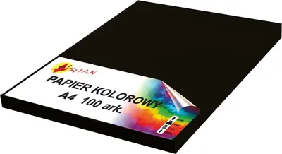 A stack of black paper with a label on the corner.
