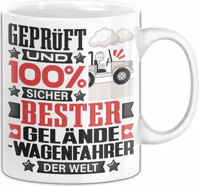Produktbild von Geländewagenfahrer Geschenk Lustiger Spruch für Geländewagenfahrer Geschenkidee Bester Geländewagenfahrer Der Welt (Weiß)