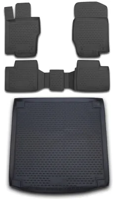 Gummi Kofferraumwanne + Fußmatten Set für Mercedes M W164, Bj. 3/2005-6/2011