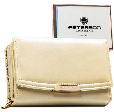 Obrázek produktu pro Peterson Dámská peněženka ecru z  RFID 15x9,5 cm