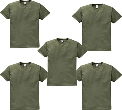 Produktbild von Fruit of the Loom 5er-Set: T-Shirts Herren (Khaki) Größe S