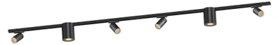 Produktbild von Ledvion Schienen Aufbauspot 2m 1-Phasen Schwarz 6-flammig ohne GU10 Lampe