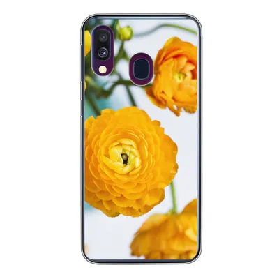 Produktbild von MuchoWow® Handyhülle Schutzhülle Hülle für Samsung Galaxy A40 Blumen - Draußen - Orange Silikon Softcase Handy Hülle - Handy-Tasche