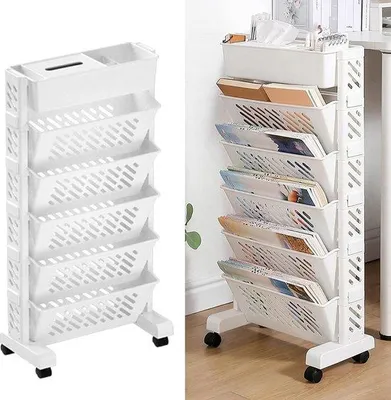 Produktbild von Famanu Bücherregal Große Kapazität drehbar und abnehmbar - Organisationstalent für Kinder und Studenten