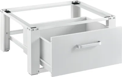 Produktbild von [sk.casa] Podstavec pod práčku so zásuvkou max. do 150 kg Podstavec pod sušičku Oceľový podstavec Skrinka na vyvýšenie