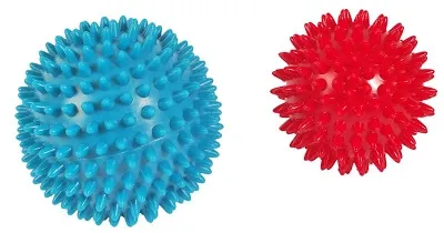 Produktbild von Hudora Massageball, 2 Stück Rot/türkis
