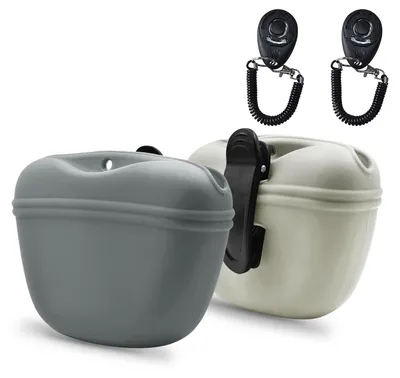 Imagen del producto de Bolsa de silicona para snacks para perros, con cierre magnético, portátil, libre de BPA, ideal para el entrenamiento