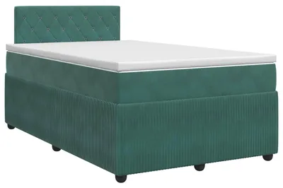 Immagine prodotto di Letto a molle con materasso verde scuro 120 x 190 cm in velluto