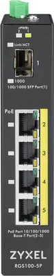Produktbild von ZyXEL RGS100-5P - Switch - unmanaged - 4 x 10/100/1000 (PoE+)