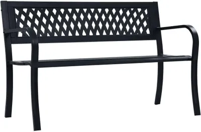 Produktbild von Gartenbank Schwarz 120 cm Stahl