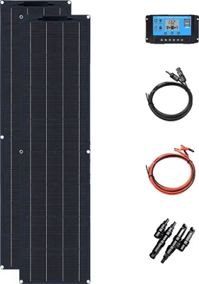 Zdjęcie produktu dla Elastyczny zestaw paneli słonecznych, wysoka wydajność, lekka konstrukcja, 12V 100 Solarkit B, 12V 100 Solarkit B