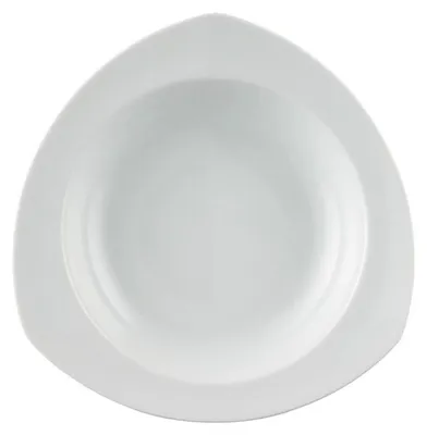 Eckige Suppenschale 23 cm, Porzellan, weiß, spülmaschinenfest