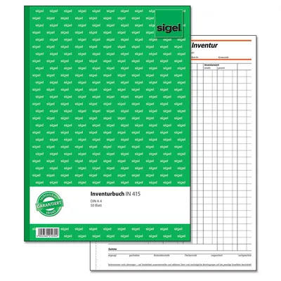 Obrázek produktu pro SIGEL IN415 Inventurbuch, A4, 50 listů
