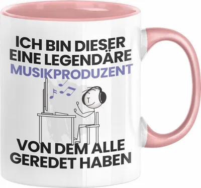 Produktbild von Musikproduzent Geschenk Tasse Lustige Geschenkidee Geburtstag für Musikproduzent Ich Bin Dieser Legendäre Musikproduzent Von Dem Alle Geredet Haben Kaffee-Becher (Rosa)