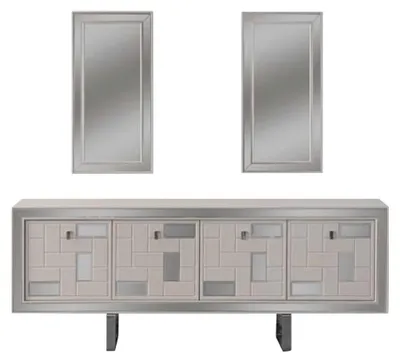 Produktbild von Weiß Anrichte Sideboard Schrank Kommode Holzschrank Holz Esszimmer